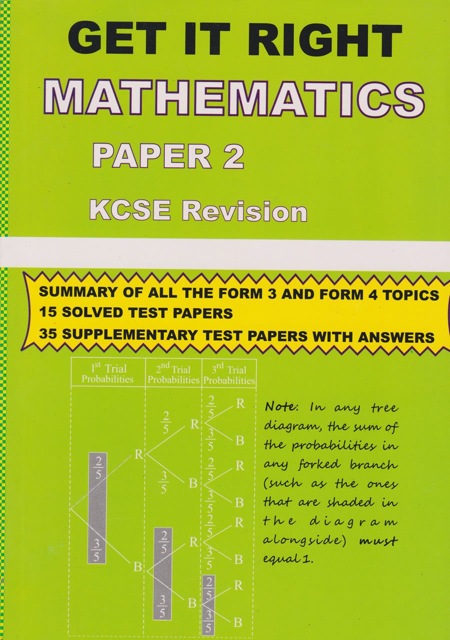 Get it Right Maths paper 2 KCSE Revision