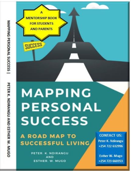 Cover of the book titled 'Mapping Personal Success,' featuring a vibrant roadmap illustration with pathways leading to goals like growth, happiness, and fulfillment, symbolizing a journey toward achieving personal aspirations